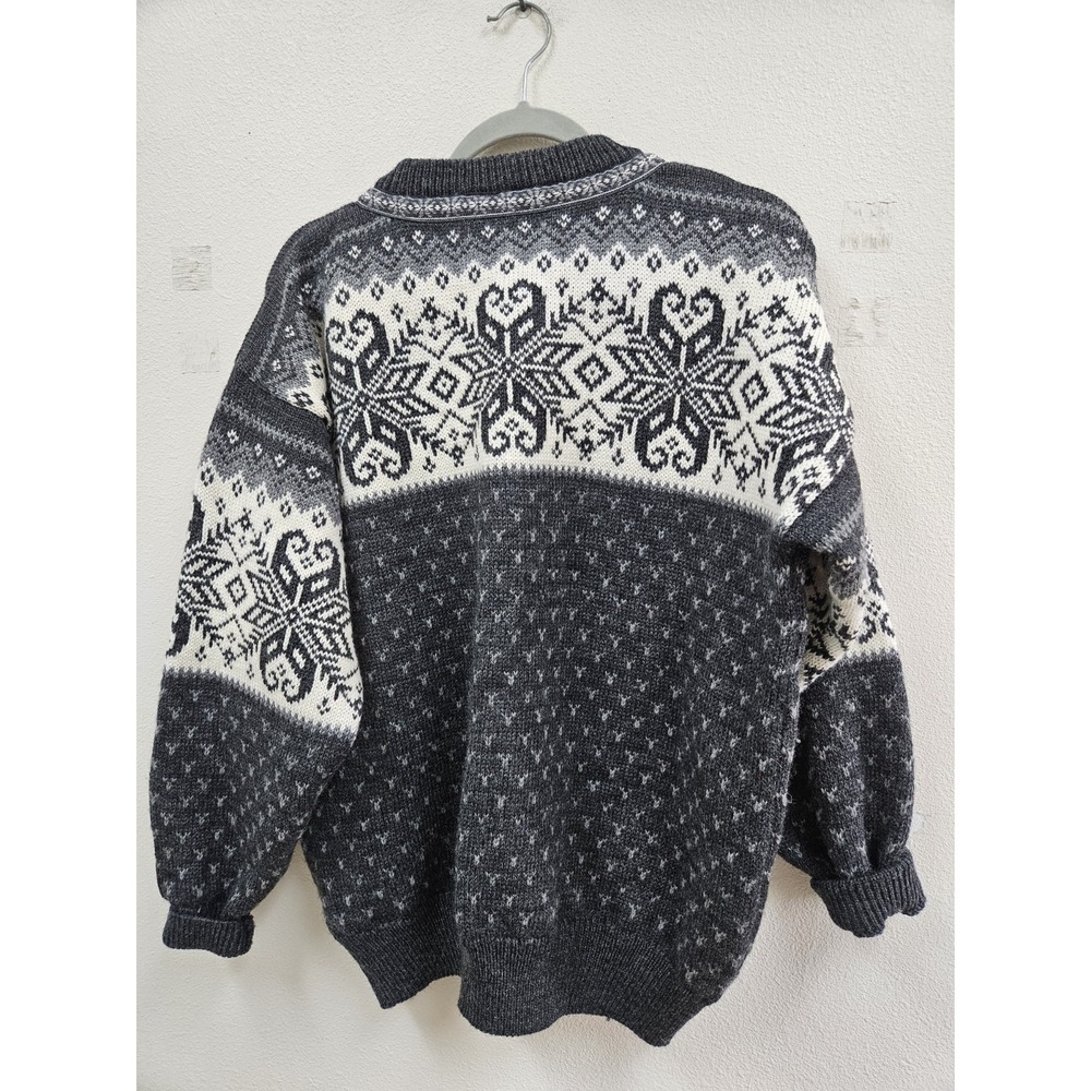 Gjestal exclusive Norwegian Wool Cardigan Sweater Pewter Hook & Eye Closures Xl - Picture 3 of 11